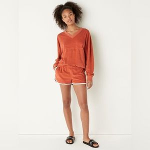 Victoria's Secret Pink Varsity Shorts Size:L   Color: Amber Clay